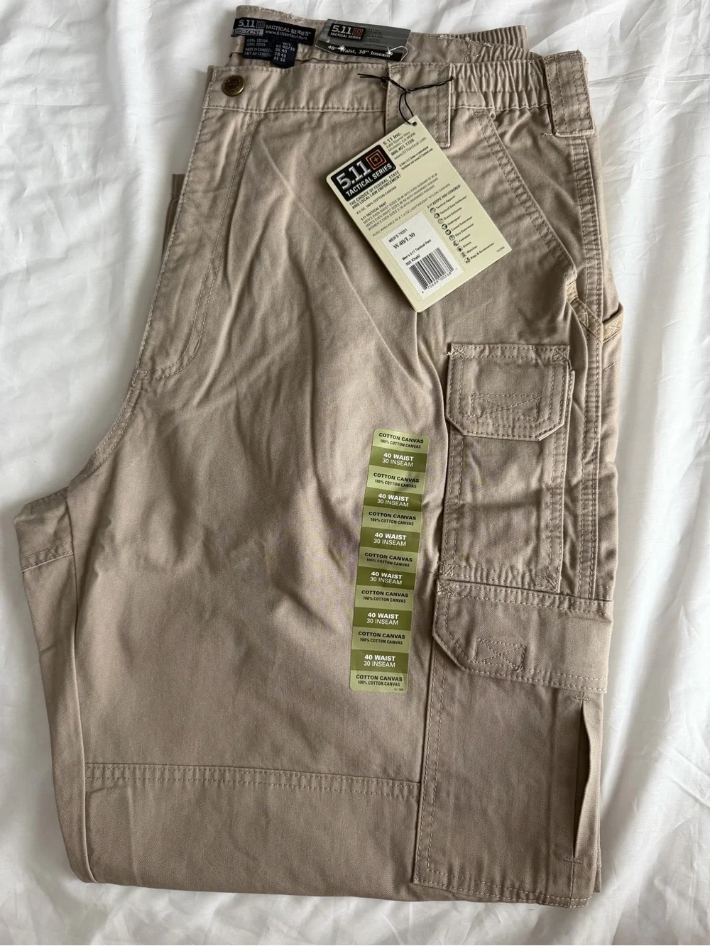 5.11 Tactical Khaki Tactical Pants with Utility Pockets 40/30